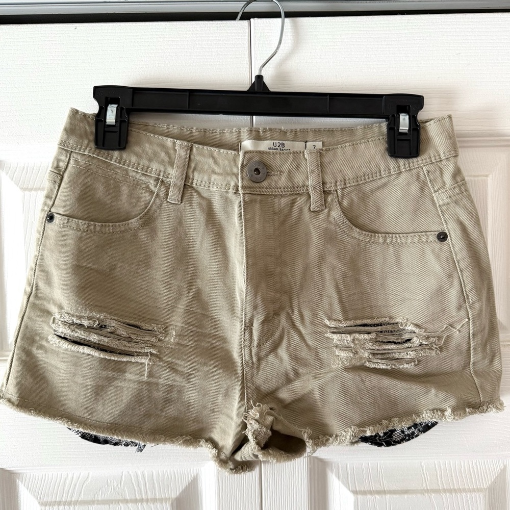 U2B Urban Basics distressed denim shorts (size 7)